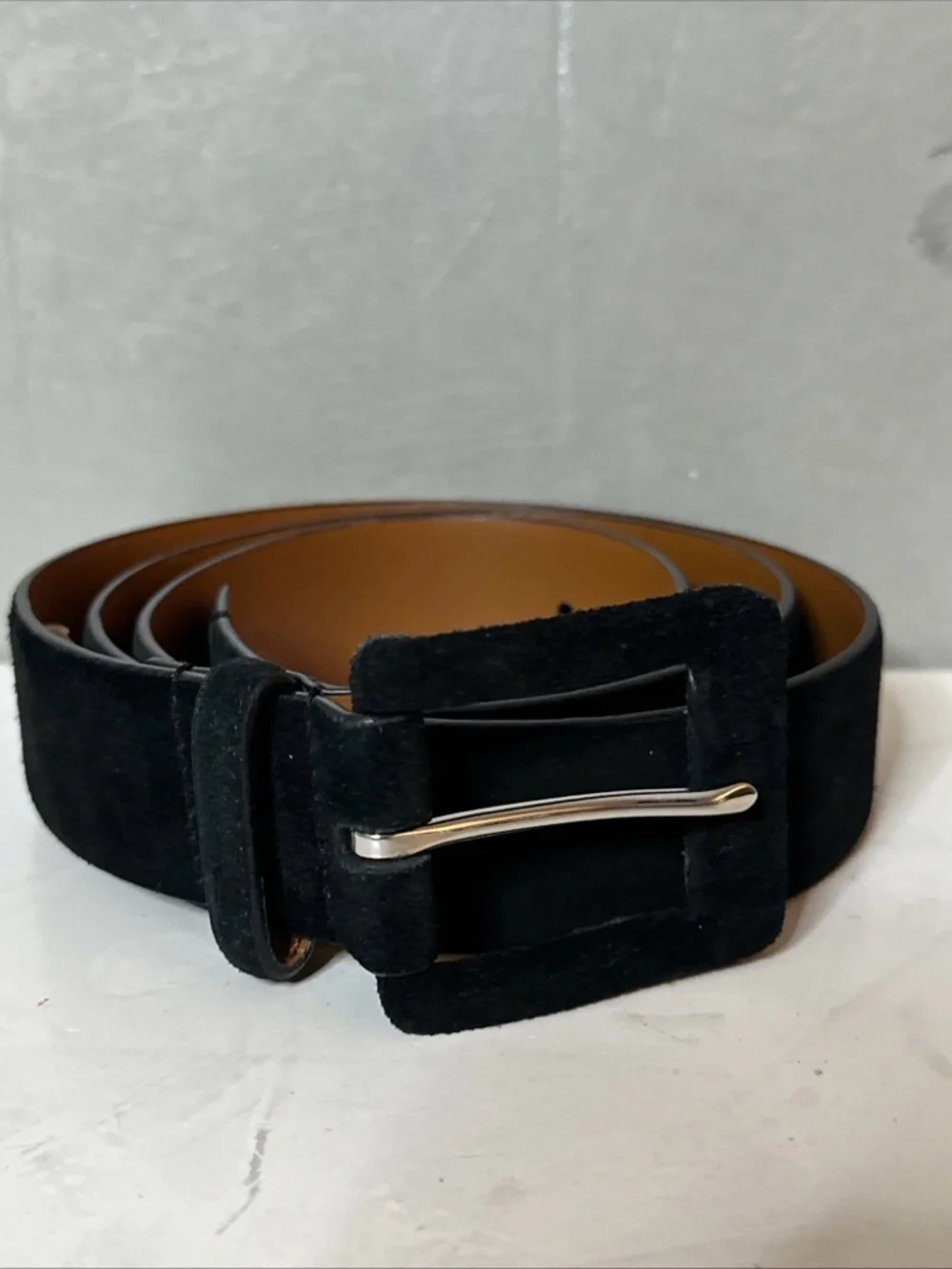 Lauren Ralph Lauren Black Suede BELT XL NEW